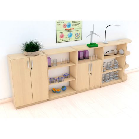 Set mobilier scolar pentru depozitare si expunere materiale didactice, expo 2 culoare mesteacan - imagine 5